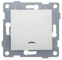 Выключатель 1кл с подсветкой белый GUSI Ugra арт.C11B18-001