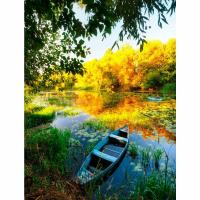 Пазлы дерев. Collection Flora Лодка на осенней реке 110шт арт.MPZCF10-M