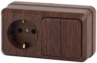 Блок Intro Quadro венге роз.+выкл. двойн. арт.2-702-10 к.Б0036155