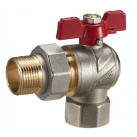 Кран шаровый Zegor 20 угловой с американкой бабочка FAL12 к.291630