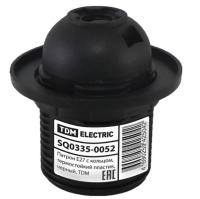 Патрон E27 пластик подвесной с кольцом черный TDM арт. SQ0335-0052