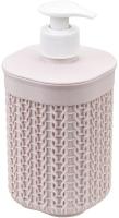 Дозатор пластиковый Вязание для жидкого мыла чайная роза М2239 300618