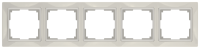 Рамка на 5 поста WL03-Frame-05 Белый Snabb Basic WERKEL