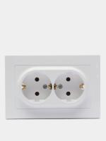 Розетка 2м с.з белая (в сборе) ATLASDESIGN Schneider арт. ATN000124