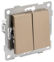 Выключатель 2кл шампань GUSI Ugra арт.C11B2-027