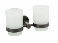 Держатель нерж. GFmark + 2 стакана графит 78160