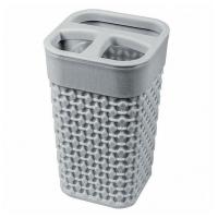 Стакан пластик Макраме для зубных щеток серый РТ1344СШ 329977