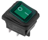 Выключатель клав.250V 15A(4c) Rexant 36-2362 (RWB-507) зеленый