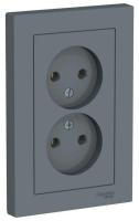 Розетка 2м б.з грифель ATLASDESIGN Schneider арт ATN000720