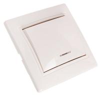 Выключатель 1кл Smartbuy Венера с подсветкой белый арт.SBE-01w-10-SW1-1-c