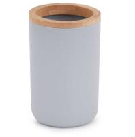 Стакан пластик Бамбук для зубных щеток серый М8054 322910