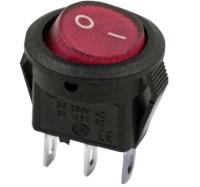 Выключатель клав.250V 3A(2c) Rexant 36-2511 красный