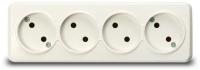 Розетка 4м б.з белая Юпитер SmartBuy арт.SBE-03w-10-S4-N