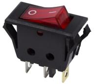 Выключатель клав.250V 15A (3c) Rexant 36-2225 красный (RWB-413,SC-788)