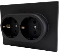 Розетка 2м графит сз GUSI Ugra арт.C11P6-010