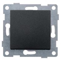 Переключатель 1кл графит GUSI Ugra арт.C11B4-010