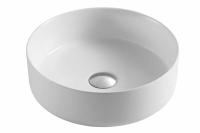 Раковина накладная AZ-3134-BE 3 белый глянец с черной окантовкой